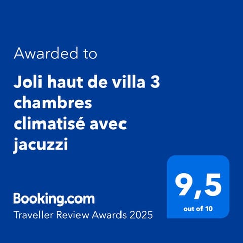 Joli haut de villa 3 chambres climatisé avec jacuzzi House in Marignane
