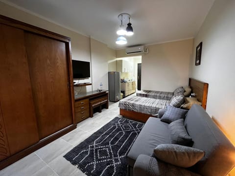 Bed, TV and multimedia, Kitchen or kitchenette, Photo of the whole room, Seating area, Evening entertainment