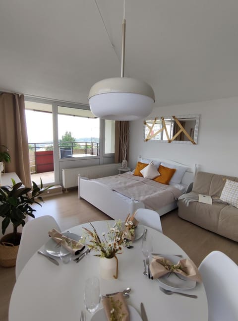 Bed, Living room, Food and drinks, Photo of the whole room, Seating area, Dining area, Bedroom, Food