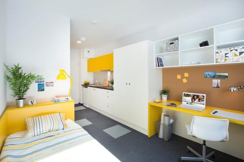 Bed, Kitchen or kitchenette, Photo of the whole room, Seating area, Bedroom