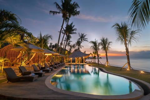 Swimming pool, Sunset
