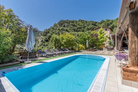 Property building, Living room, Swimming pool
