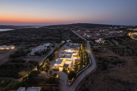 Night, Bird's eye view, Sunset