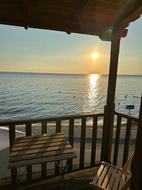 View (from property/room), Balcony/Terrace, Beach, Sea view, Sunset