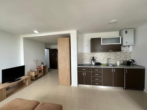 TV and multimedia, Kitchen or kitchenette, Living room, Seating area, stove
