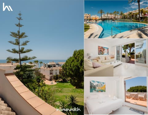 Off site, Day, TV and multimedia, Balcony/Terrace, Living room, Seating area, Bedroom, Garden view, Pool view, Sea view, Swimming pool, sunbed, air conditioner