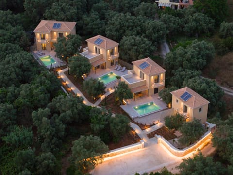 Property building, Night, Neighbourhood, Natural landscape, Bird's eye view