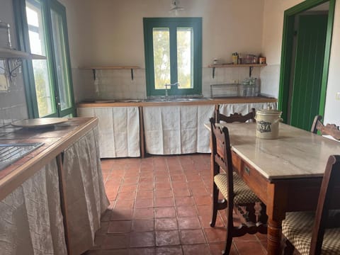 Kitchen or kitchenette, Dining area, stove