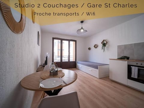 Appartement tout équipé balcon à 5min de la gare St Charles Apartment in Marseille