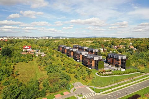 Property building, Neighbourhood, Natural landscape, Bird's eye view