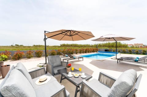 Seating area, Pool view, Swimming pool