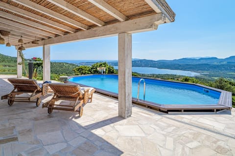 Property building, Living room, Swimming pool