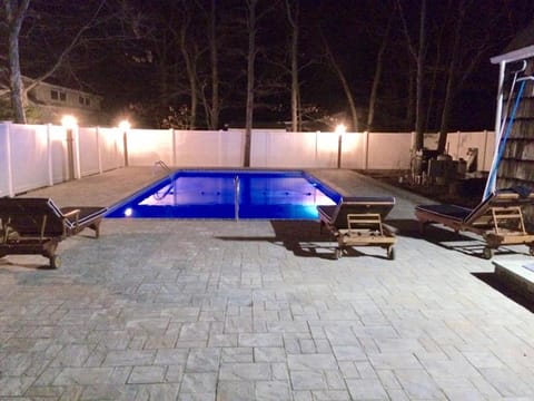 Night, Pool view, Swimming pool