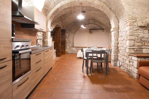 Kitchen or kitchenette, Living room, Dining area, stove, air conditioner