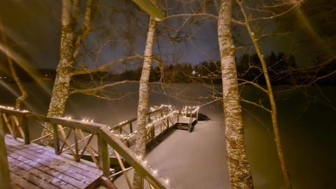 Winter, Sauna, Lake view