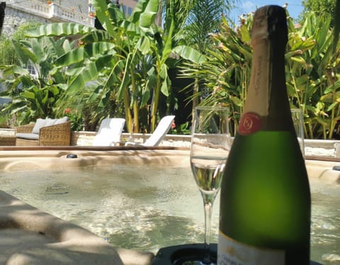 Day, Natural landscape, Garden, Hot Tub, Garden view, Alcoholic drinks