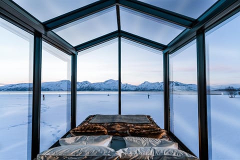 Bed, Natural landscape, Winter, View (from property/room), Photo of the whole room, Decorative detail, Bedroom, Mountain view, Sea view