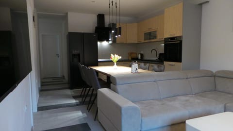 Kitchen or kitchenette, Living room, Seating area, Dining area, minibar, pet friendly, stove