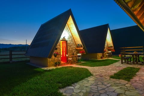 Property building, Night, Natural landscape, Garden, Garden view