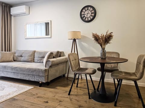 Living room, Seating area, Dining area, air conditioner