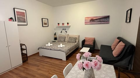 Bed, Living room, Photo of the whole room, Seating area