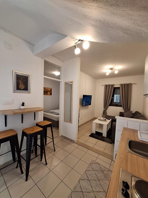Bed, TV and multimedia, Kitchen or kitchenette, Living room, Seating area, Dining area, Bedroom, minibar