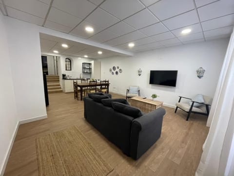 Living room, kitchen