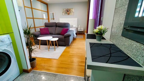 Kitchen or kitchenette, washing machine