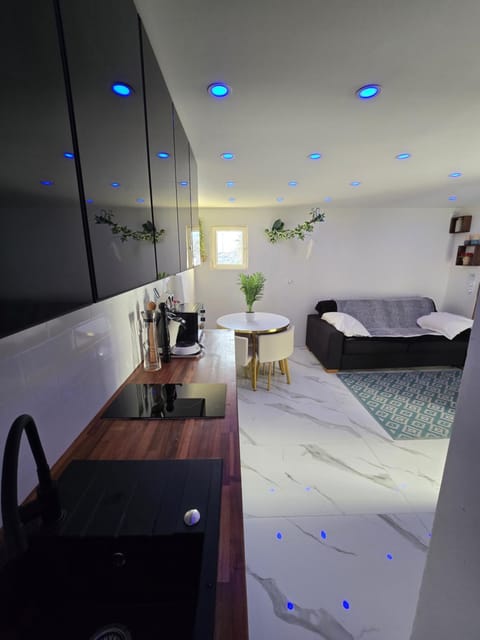 Bed, Kitchen or kitchenette, Living room, Seating area, Dining area