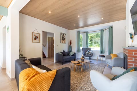 Living room, fireplace