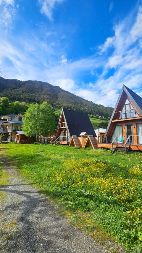 Property building, Spring, Day, Natural landscape, Mountain view