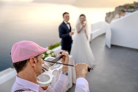 People, View (from property/room), Balcony/Terrace, Sea view, wedding