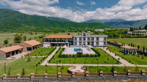 Property building, Patio, Day, Natural landscape, Bird's eye view, Garden, Balcony/Terrace, Garden view, Mountain view, Pool view, Swimming pool, Location