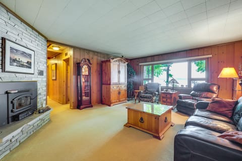 Waterfront Torch Lake Cottage with Dock and Fire Pit! House in Torch Lake