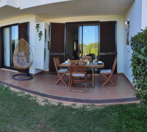 Property building, Patio, Garden, Dining area, Garden view