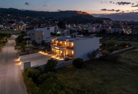 Property building, Night, Bird's eye view, City view