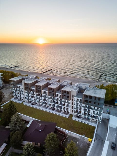 Property building, Beach, Sea view, Sunset