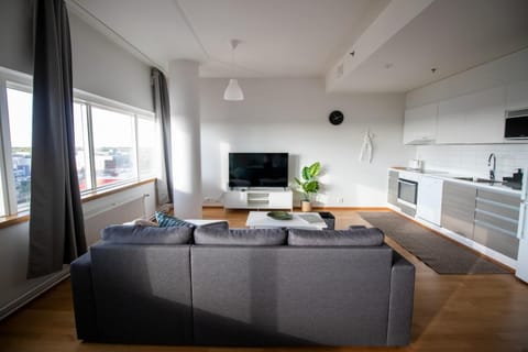 TV and multimedia, Kitchen or kitchenette, Living room, Seating area