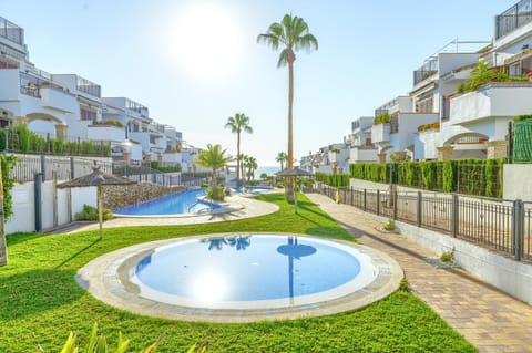 Property building, Day, Natural landscape, Garden, Garden view, Pool view, Swimming pool, Swimming pool