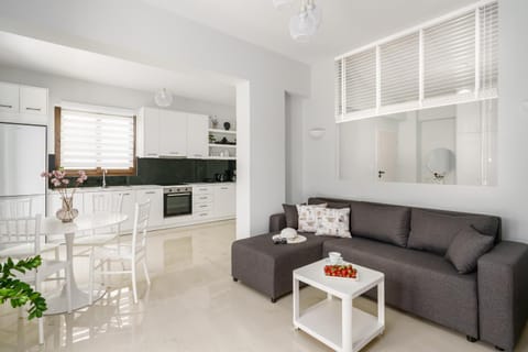 Living room, kitchen