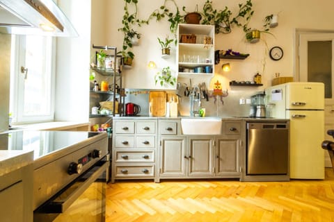 Coffee/tea facilities, Kitchen or kitchenette, dishwasher, oven, stove