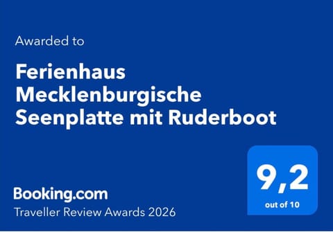 Ferienhaus Mecklenburgische Seenplatte mit Ruderboot Apartment in Neubrandenburg