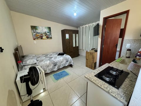 Bed, Kitchen or kitchenette, Photo of the whole room, Bedroom, stove