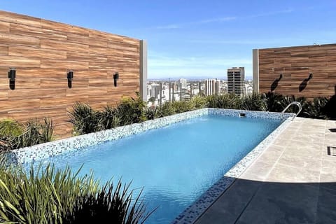 Pool view, Swimming pool, sunbed