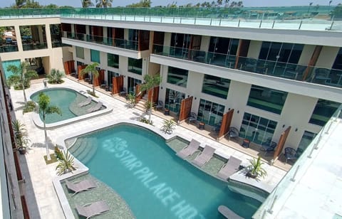 Property building, Pool view, Swimming pool, sunbed