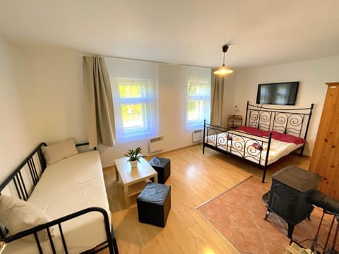 Bedroom, fireplace