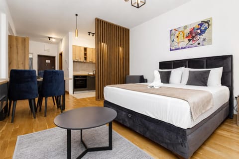 Bed, Living room, Dining area, Bedroom