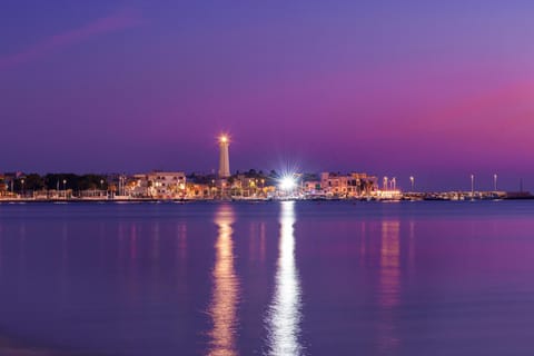 Nearby landmark, Night, Beach, City view, Sea view, Sunset