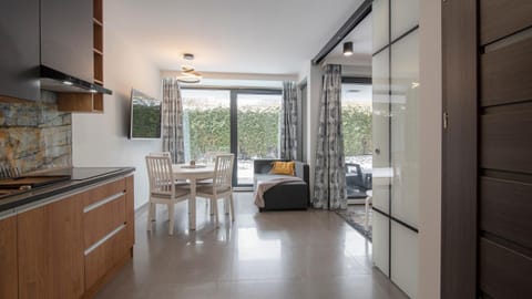 Kitchen or kitchenette, Living room, Dining area