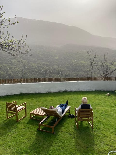 People, Natural landscape, Garden, Garden view, Mountain view, group of guests, sunbed